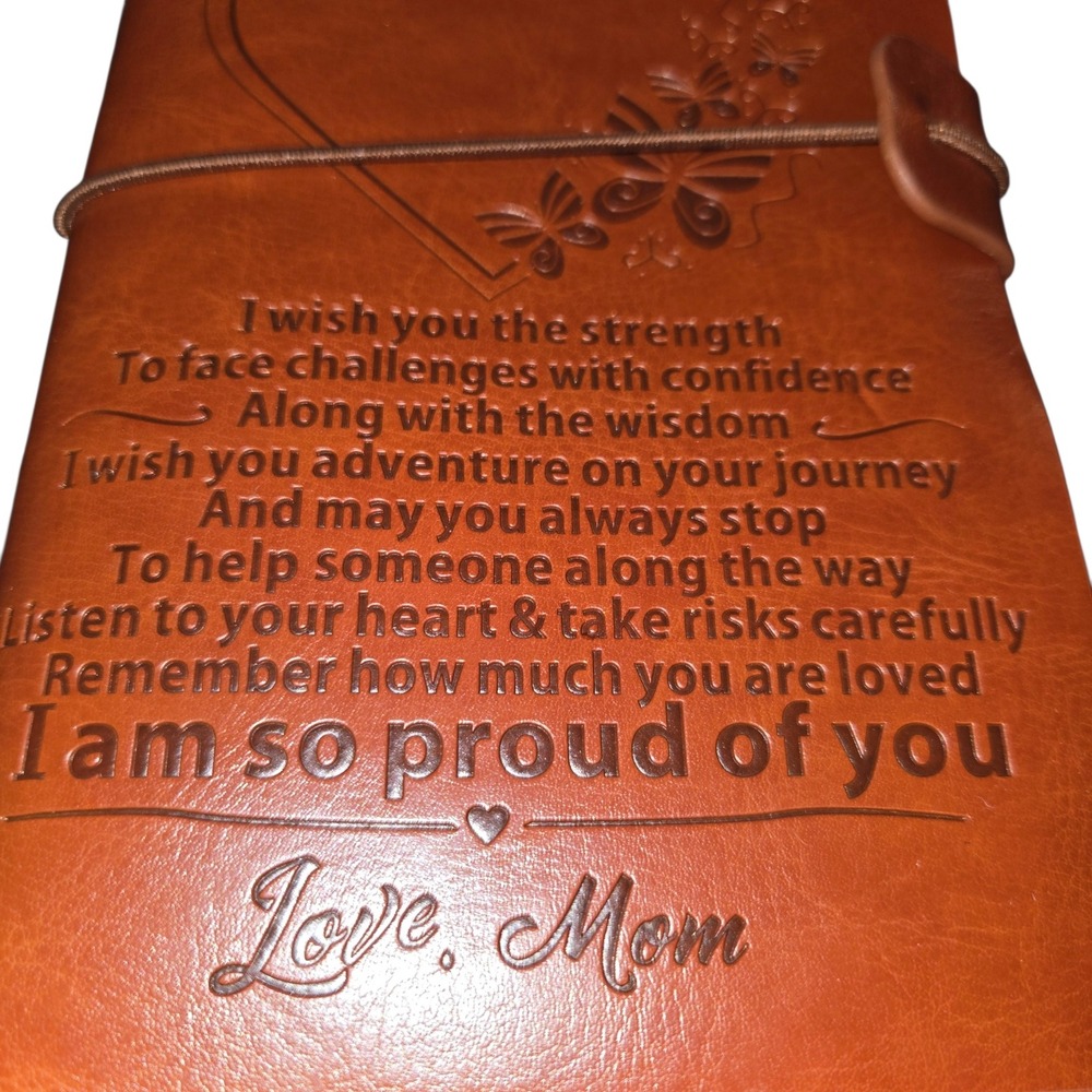 To My Daughter Unbranded Journal Brown Embossed Leather Keepsake Book 8"X5"X1" - Picture 2 of 10
